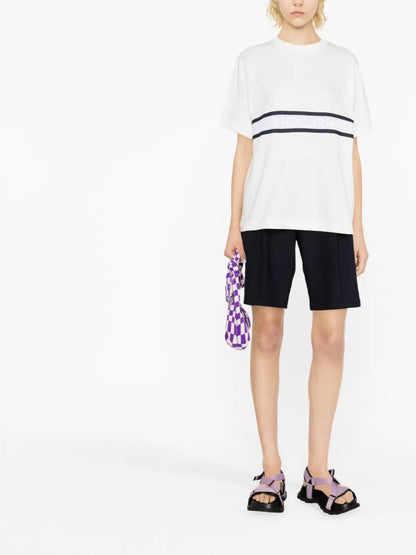 Logo-Stripe Cotton T-Shirt