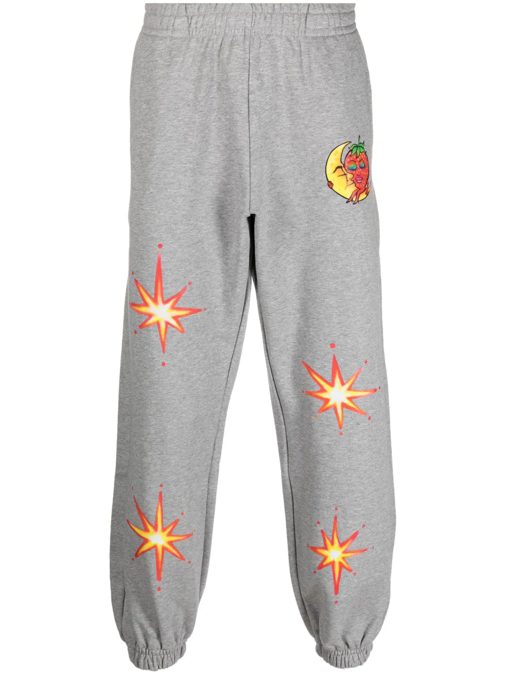 Illustration-Style Print Track Pants