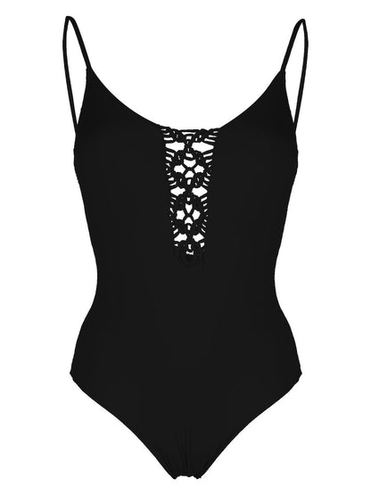 Braided-Detail Cut-Out Swimsuit
