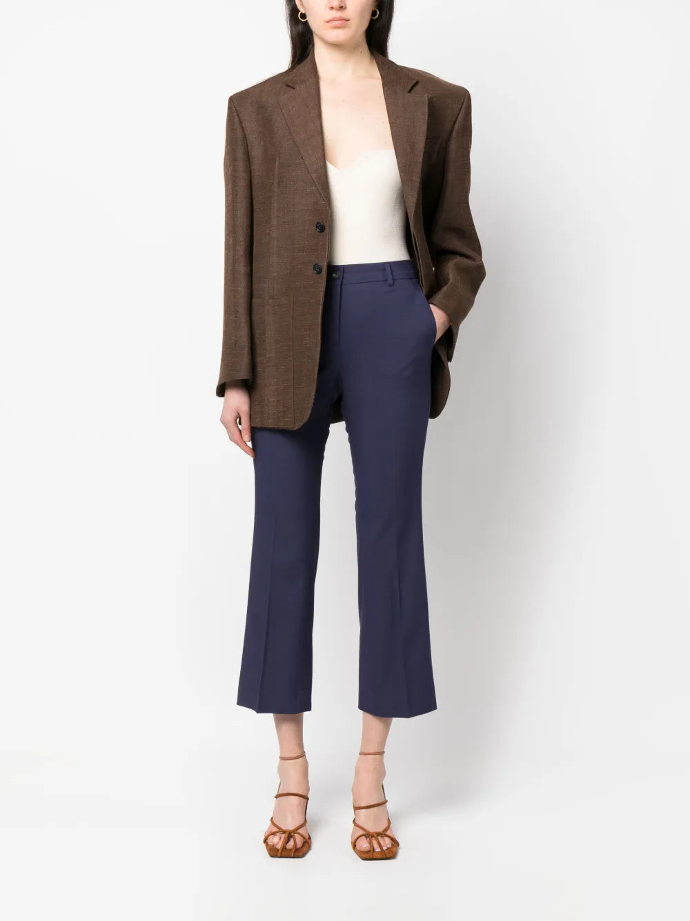 Flared Cropped Trousers