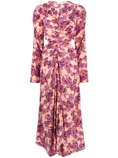 Mona Floral-Print Flared Dress