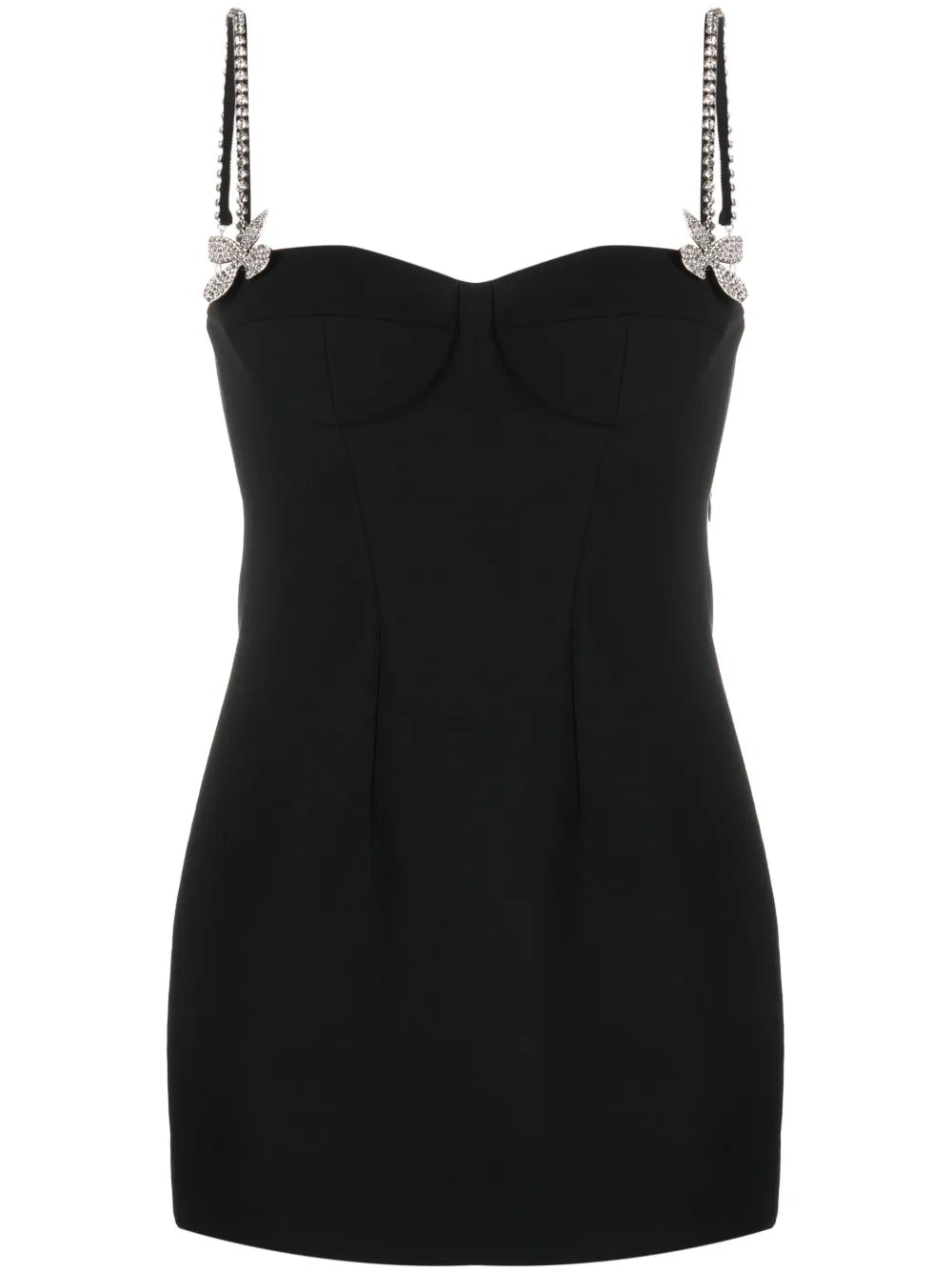 Butterfly Crystal-Embellished Mini Dress
