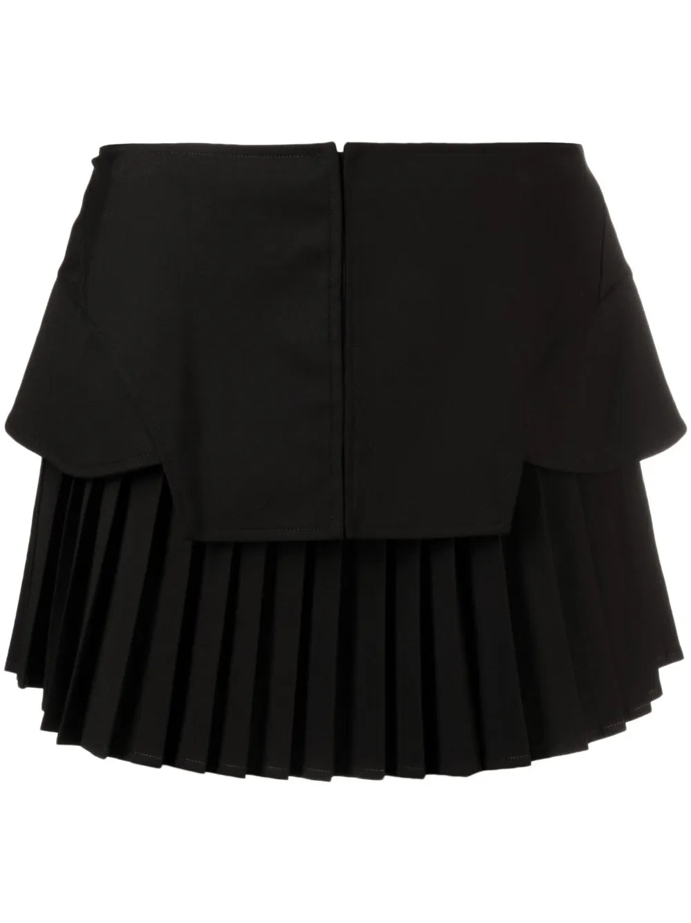 Corset-Detail Pleated Miniskirt