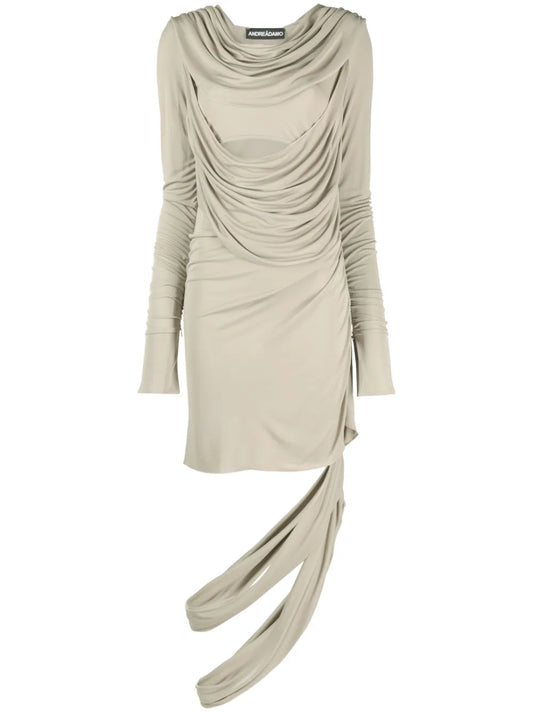 Draped Cut-Out Dress