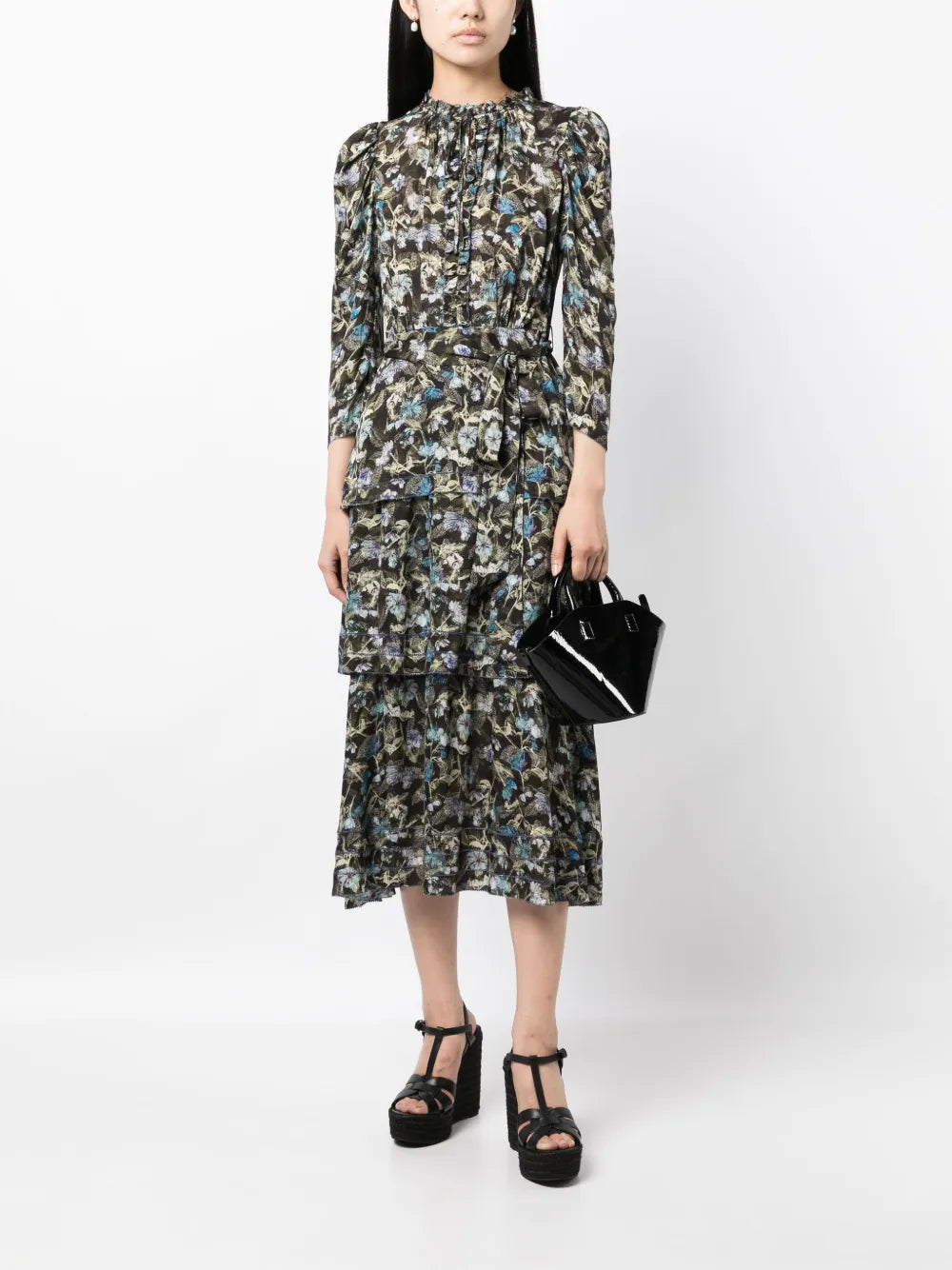 Juniper Floral-Print Tiered Dress