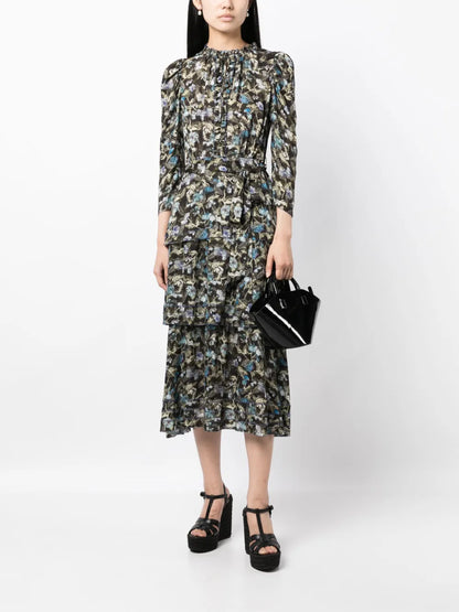 Juniper Floral-Print Tiered Dress