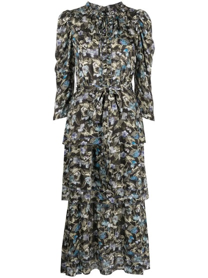 Juniper Floral-Print Tiered Dress