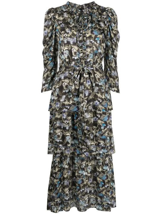 Juniper Floral-Print Tiered Dress