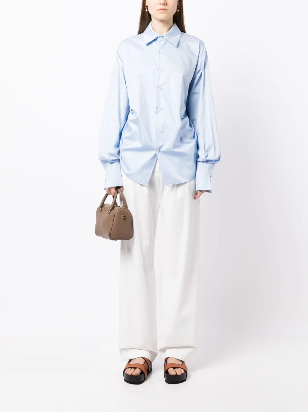 Drawstring Cotton Shirt