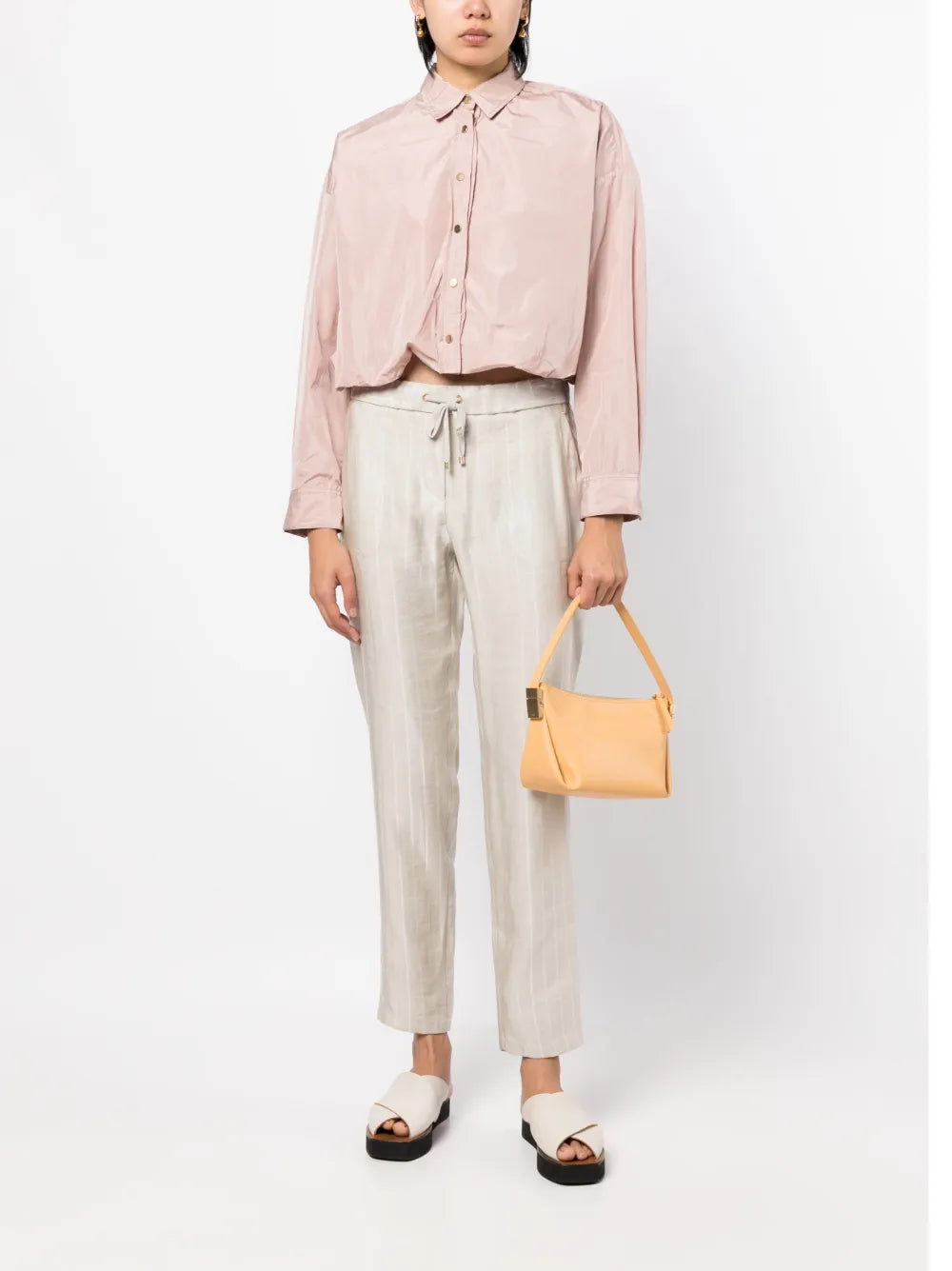 Striped Slim-Cut Trousers