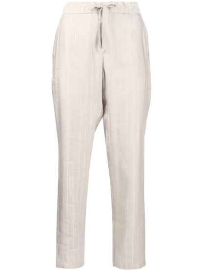 Striped Slim-Cut Trousers