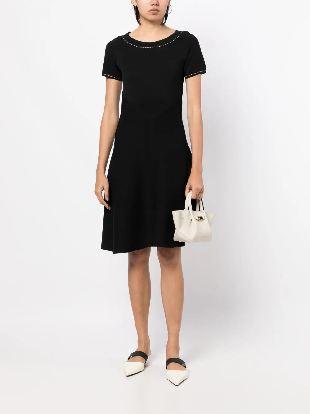 Short-Sleeve Midi Dress