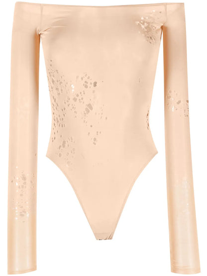 Off-Shoulder Long-Sleeved Bodysuit