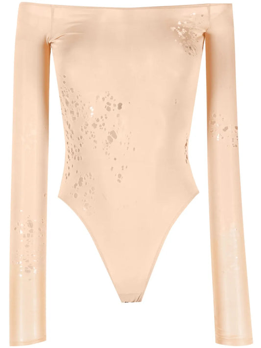 Off-Shoulder Long-Sleeved Bodysuit