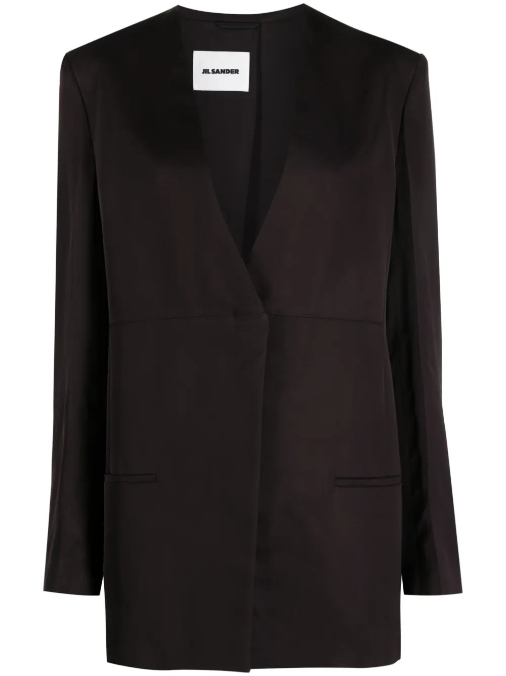 V-Neck Single-Breasted Jacket