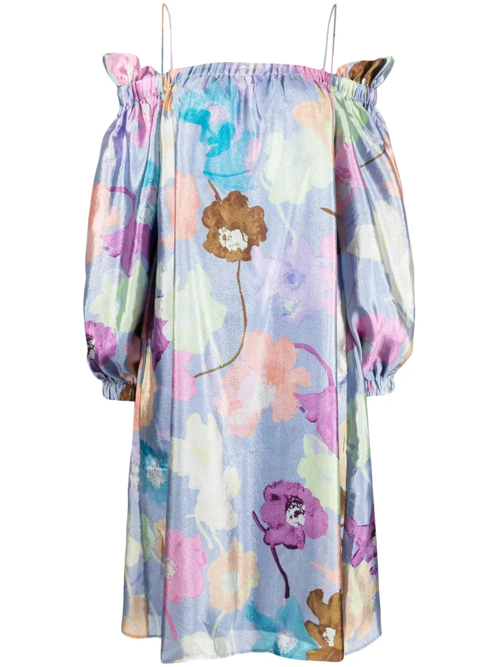 Priscilia Floral-Print Off-Shoulder Dress