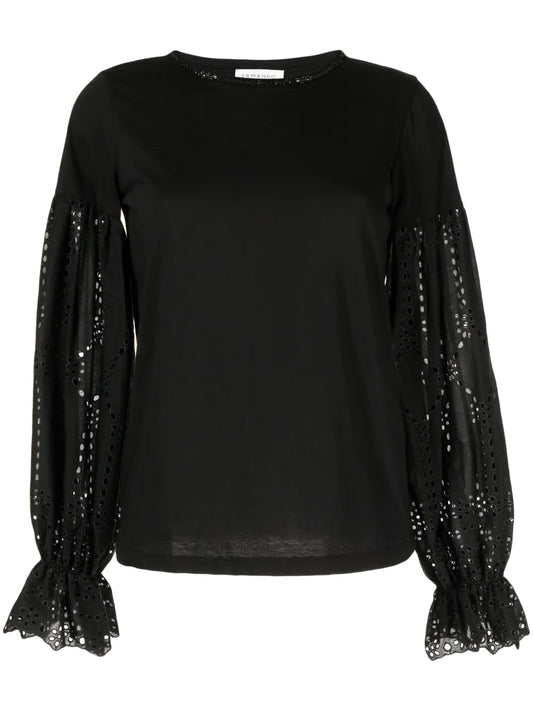 Lace-Detail Blouse
