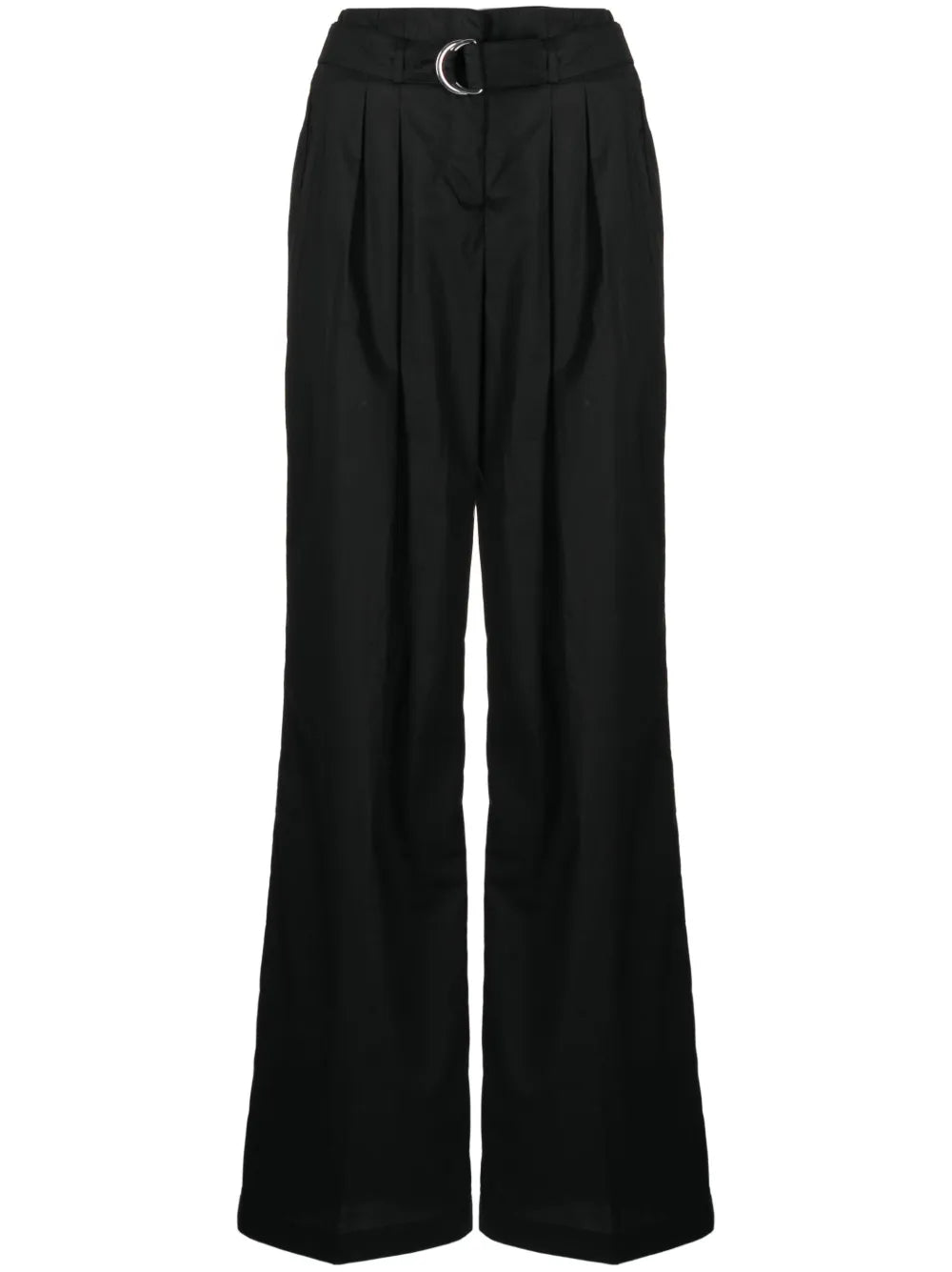 Belted High-Waist Trousers