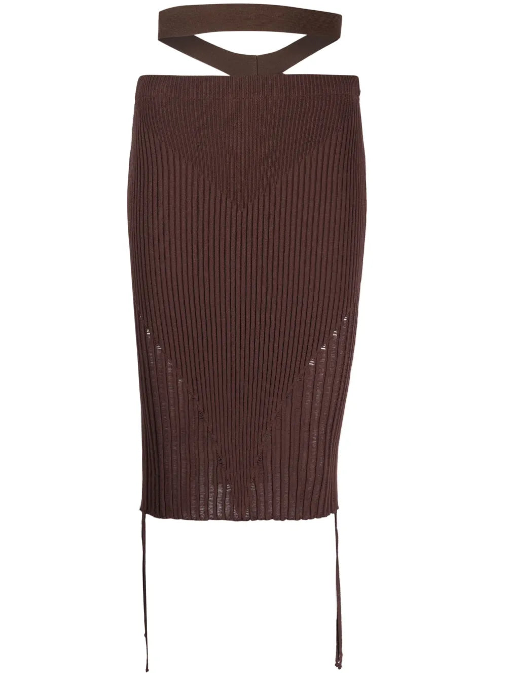 Ribbed-Knit Pencil Skirt