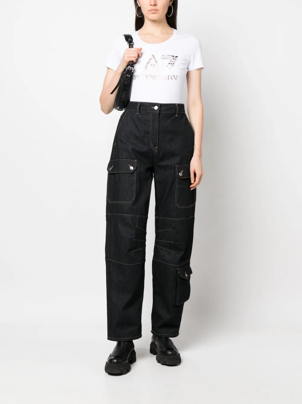Metallic Logo-Print T-Shirt