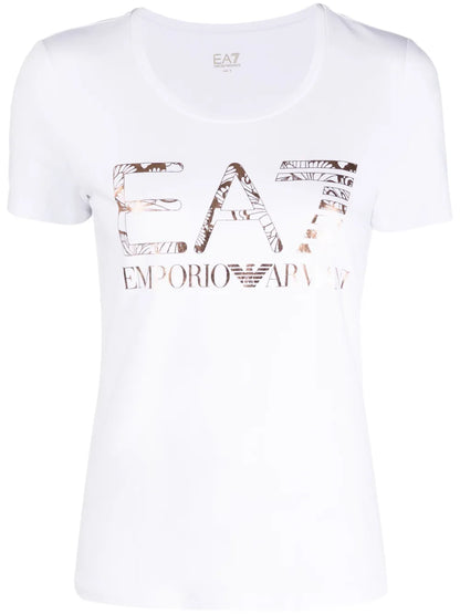 Metallic Logo-Print T-Shirt