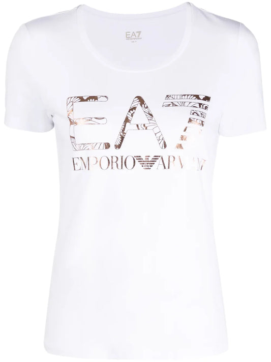 Metallic Logo-Print T-Shirt