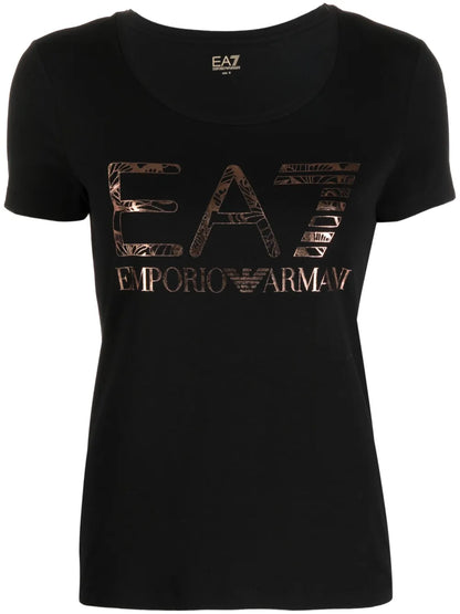 Metallic Logo-Print T-Shirt