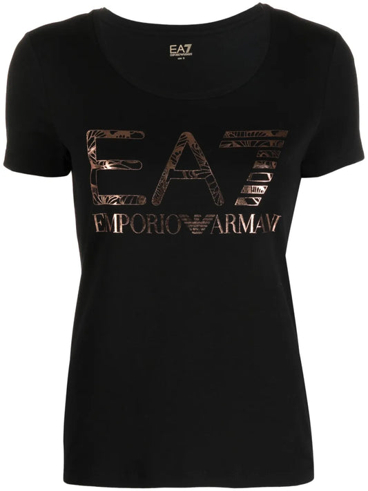 Metallic Logo-Print T-Shirt