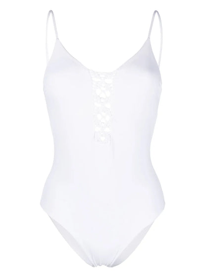 Braided-Detail Cut-Out Swimsuit