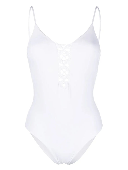 Braided-Detail Cut-Out Swimsuit
