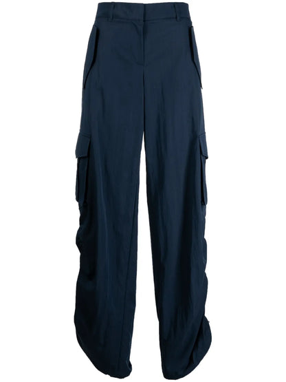 Drawstring Wide-Leg Trousers