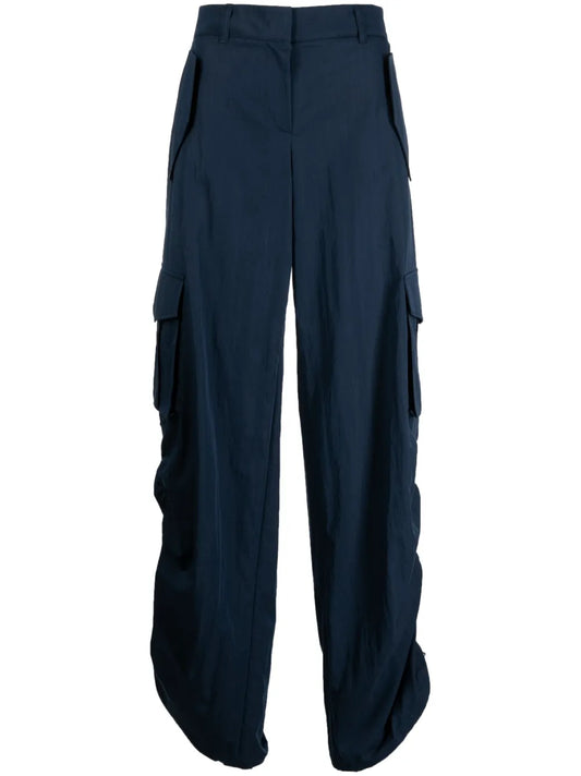 Drawstring Wide-Leg Trousers