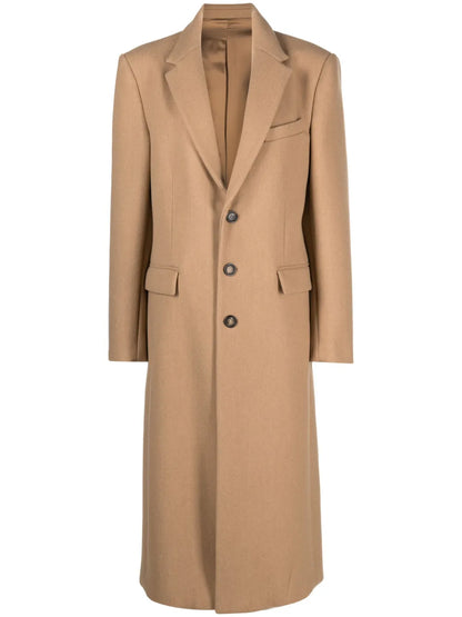 Single-Breasted Wool Coat