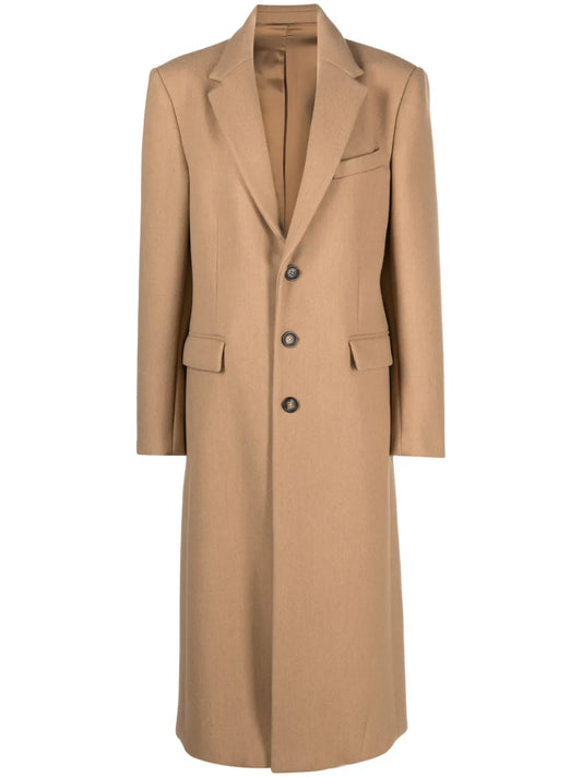 Single-Breasted Wool Coat