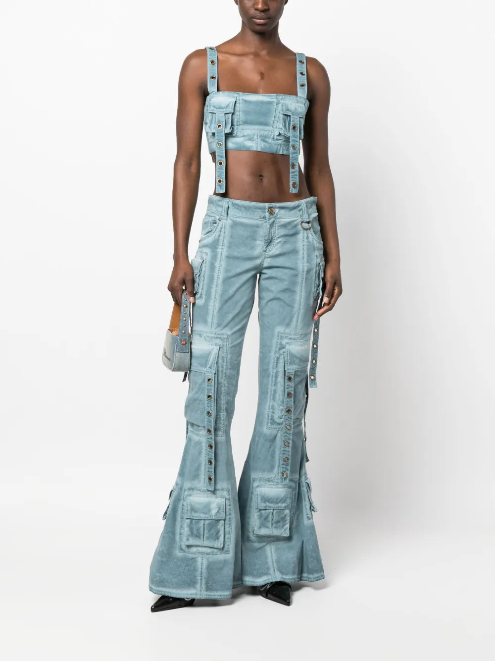 Eyelet-Detail Bandeau Top