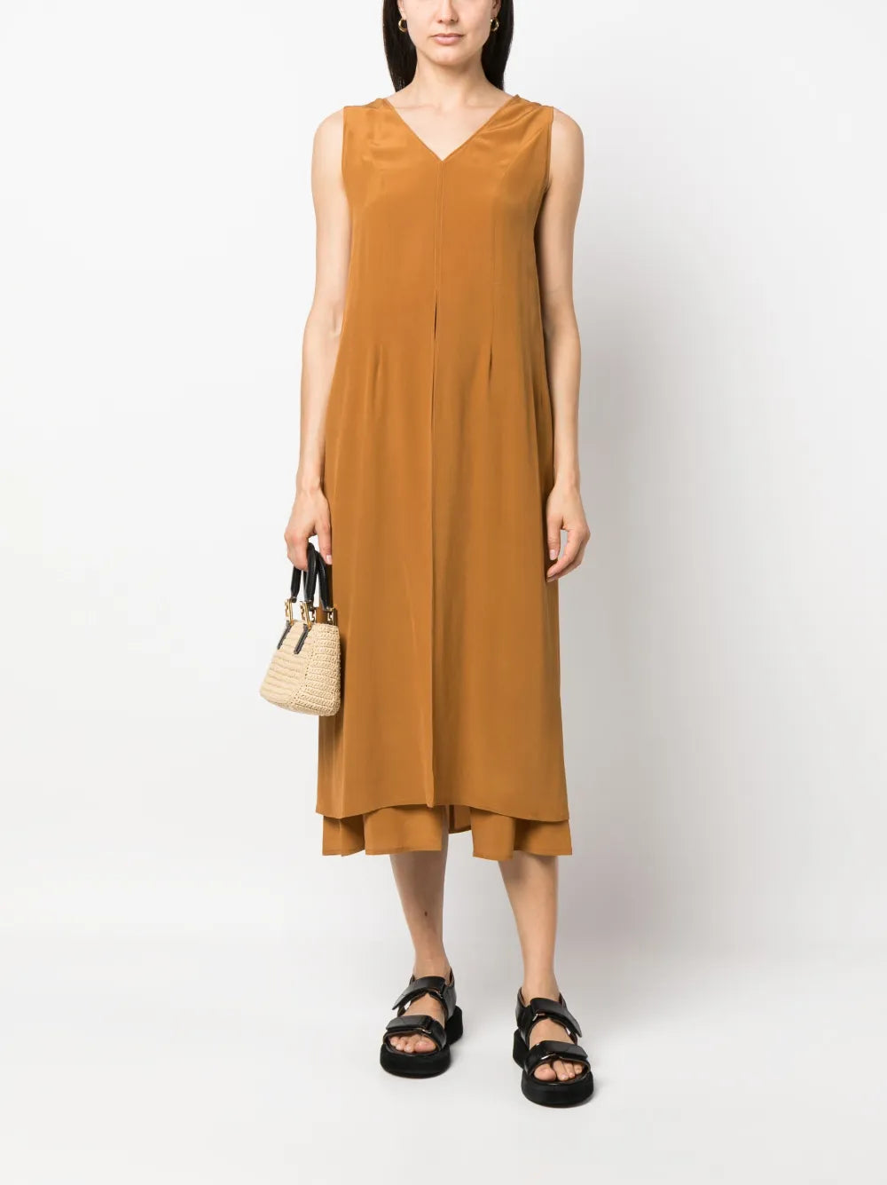 Silk Mid-Length Dress