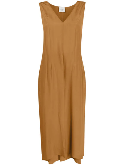 Silk Mid-Length Dress