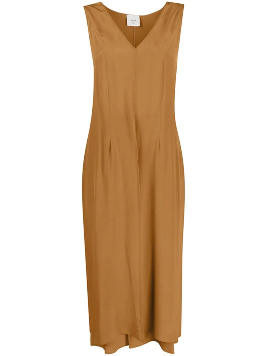 Silk Mid-Length Dress