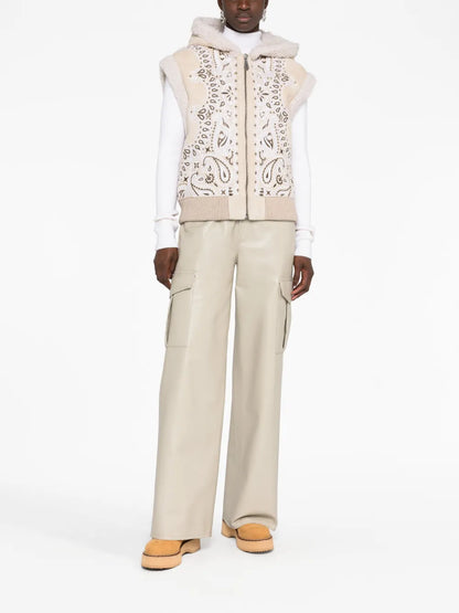 Bandana-Print Sleeveless Jacket
