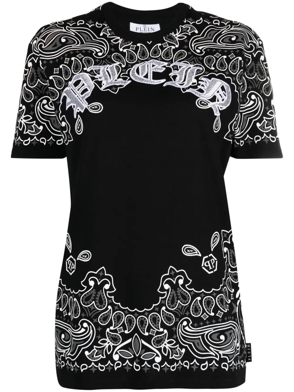 Paisley-Print Short -Sleeve T-Shirt