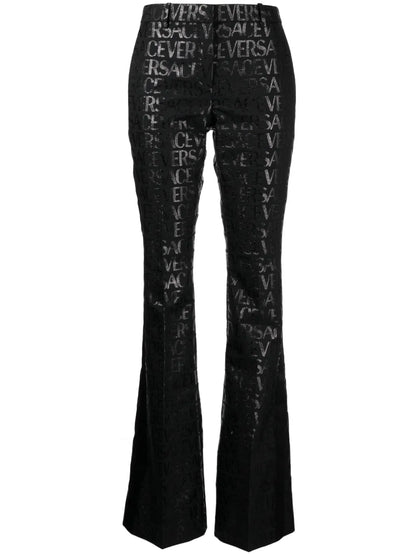 Versace Allover Flared Trousers