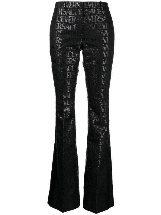 Versace Allover Flared Trousers