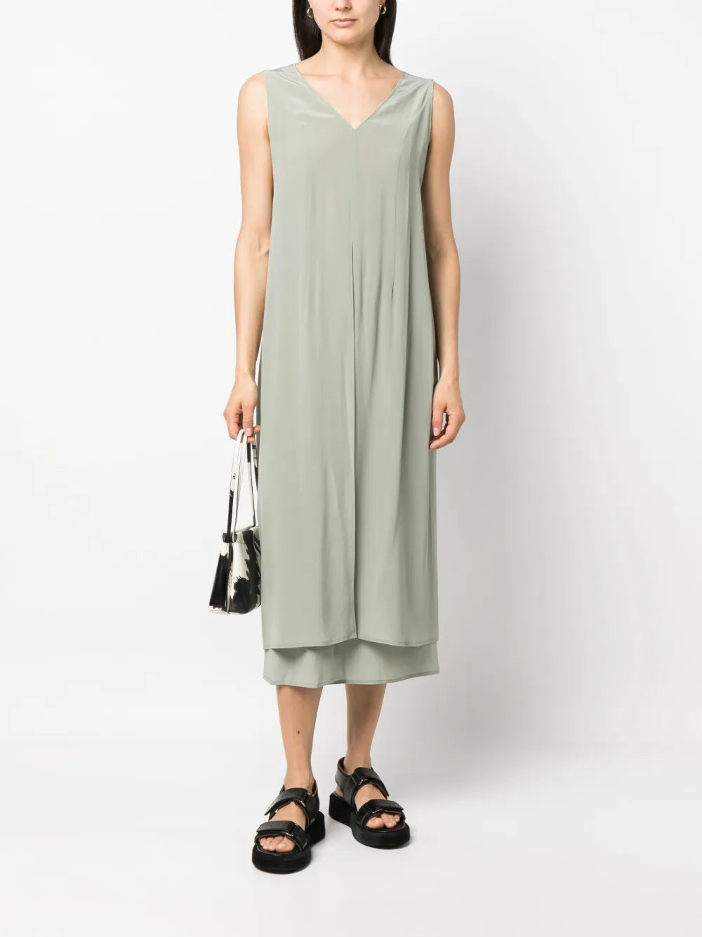 Silk Mid-Length Dress