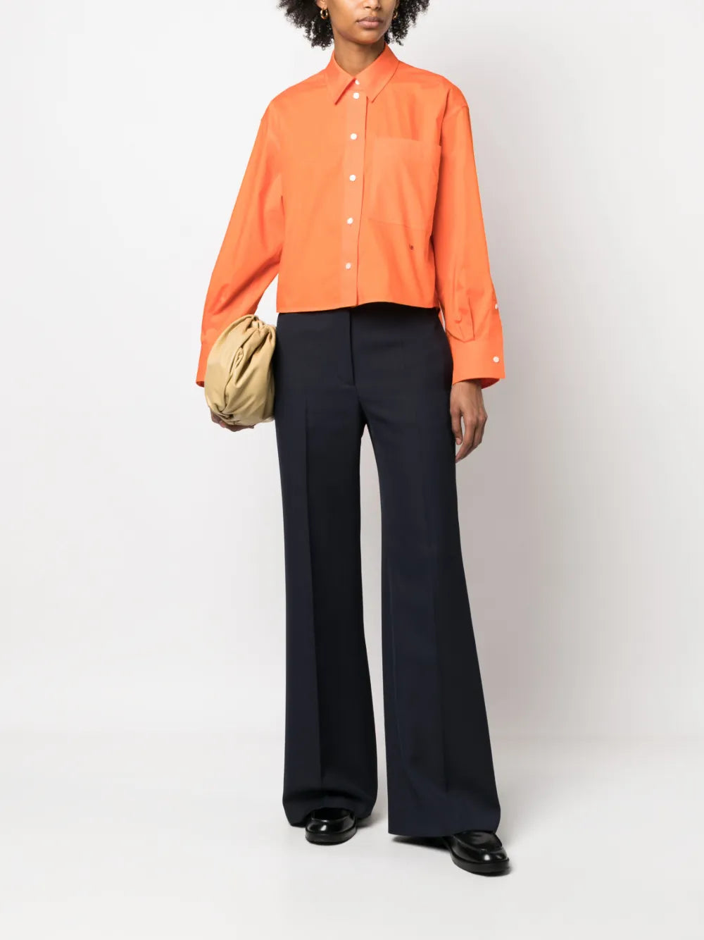 Button-Up Cropped Shirt