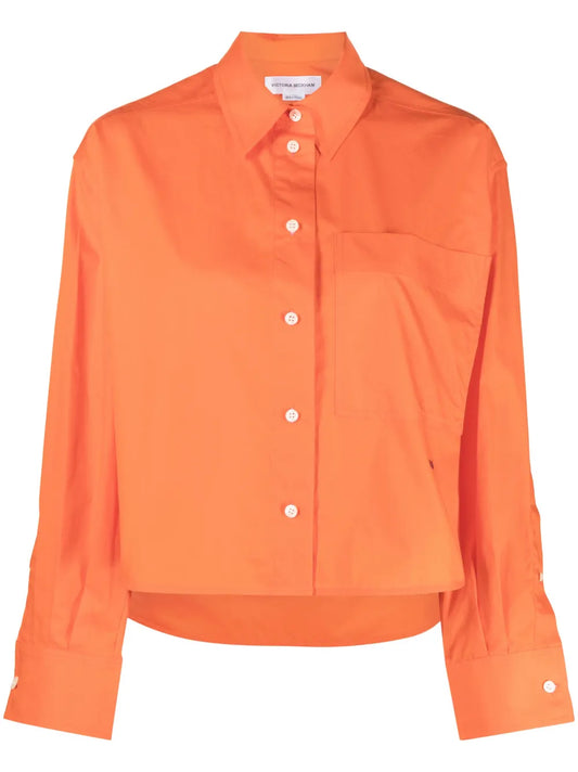 Button-Up Cropped Shirt