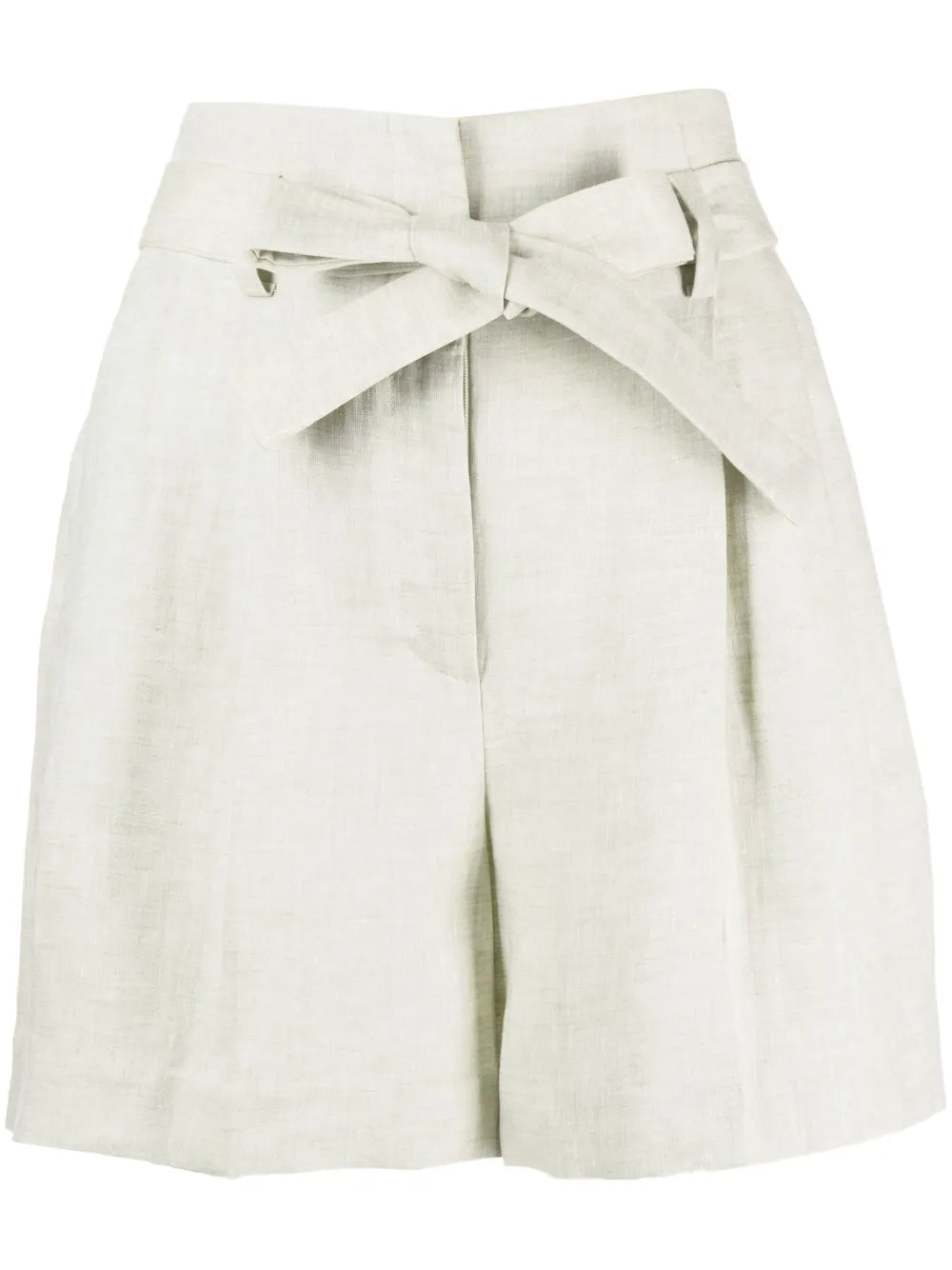 Tied-Waist Pleated Shorts