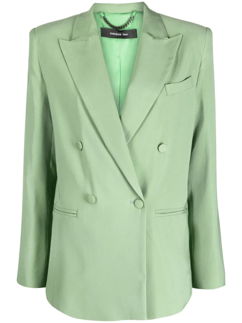 Peak-Lapels Double-Breasted Blazer