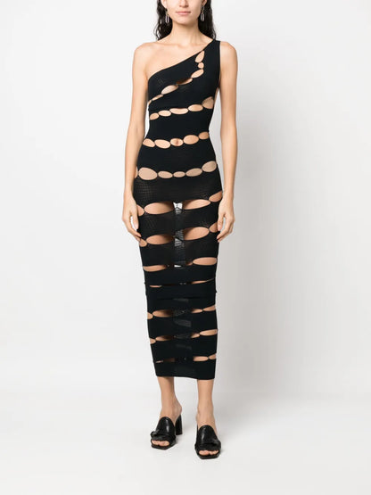 Cut-Out One-Shoulder Dress