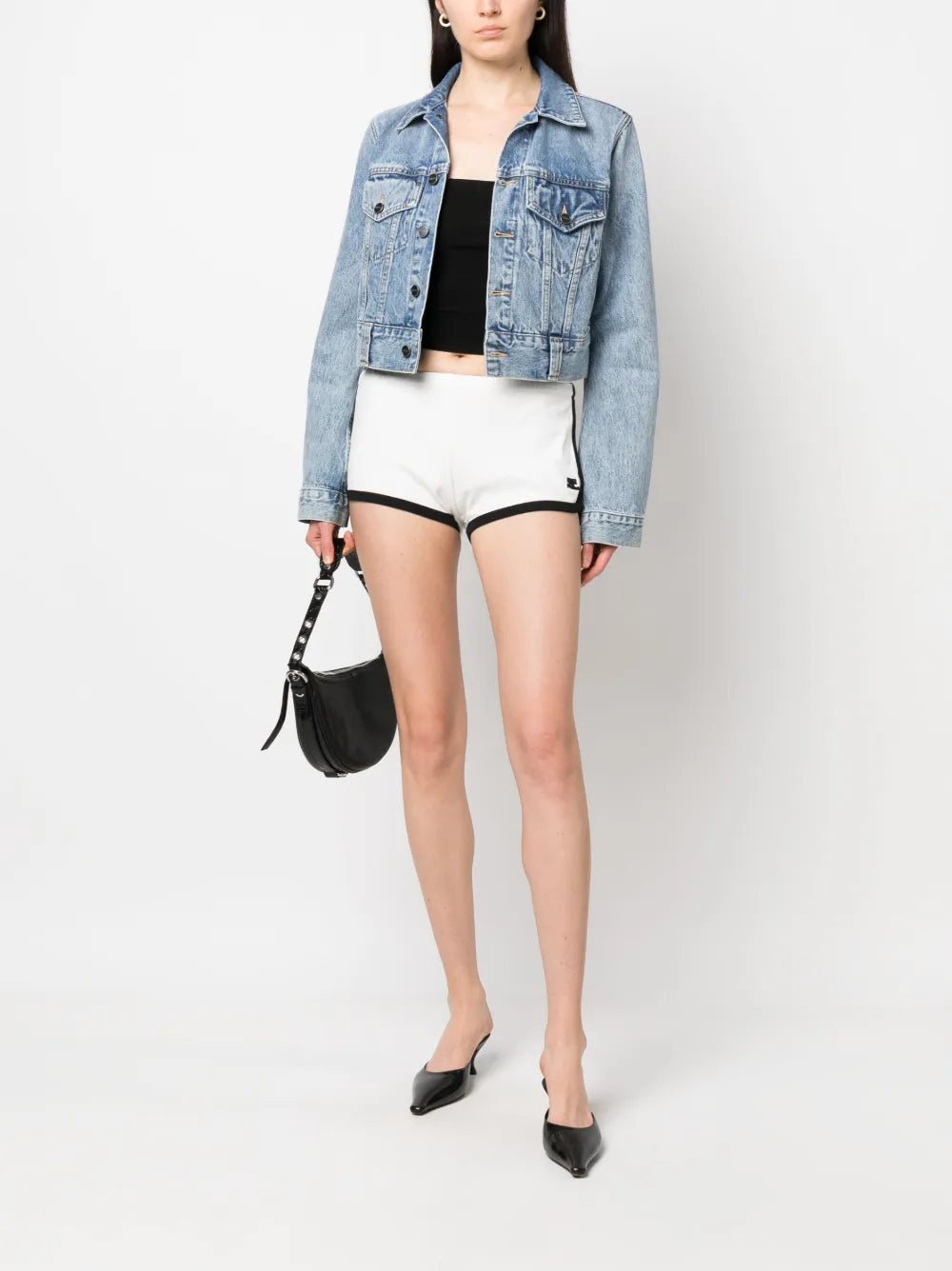 Contrasting-Trim Logo Shorts