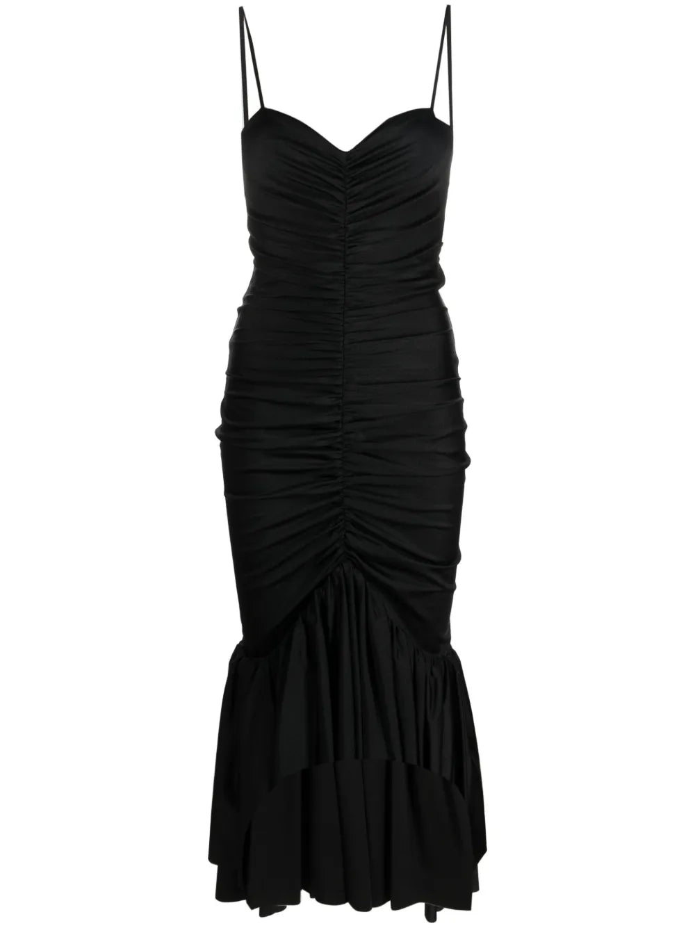 Draped Sleeveless Midi Dress